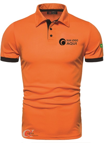 Camisa camiseta gola polo personalizada para uniformes