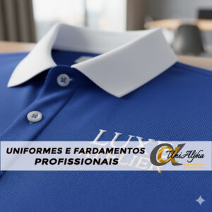Camisa polo uniforme malha PV cinza mescla resistente para indústria Sorocaba