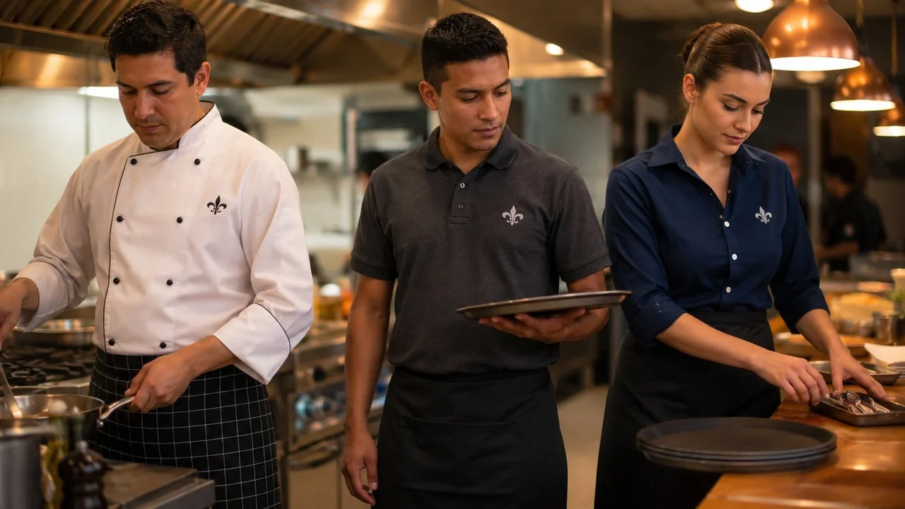 uniforme para restaurante e gastronomia personalizado com bordado — UniAlpha Uniformes Sorocaba SP
